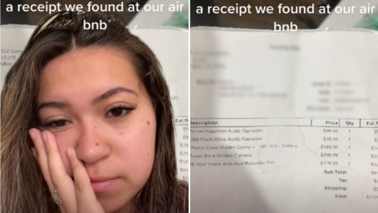 Woman finds receipt for surveillance equipment in Airbnb and shares video to TikTok