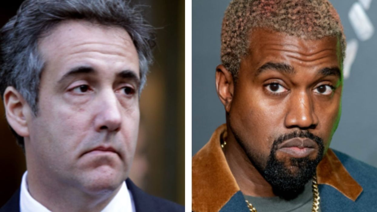 Kanye West pictured wearing bizarre rubber mask for Michael Cohen meeting in NYC