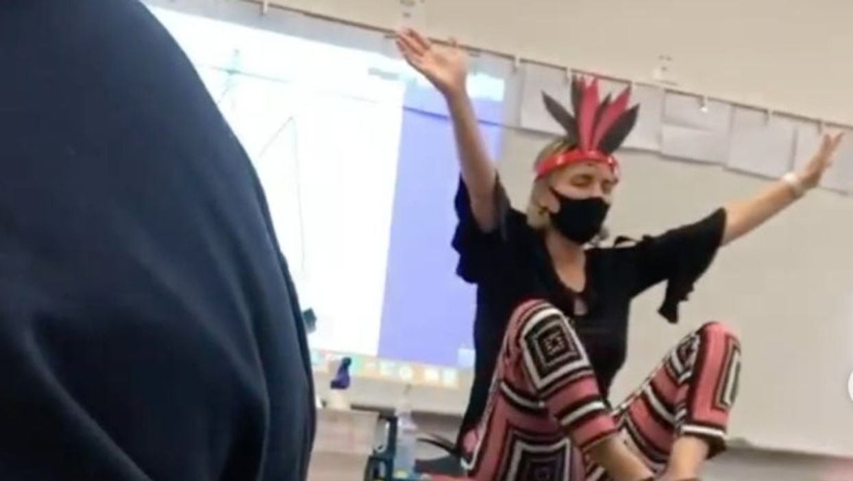 Math teacher mocks Native American culture in uncomfortable clip