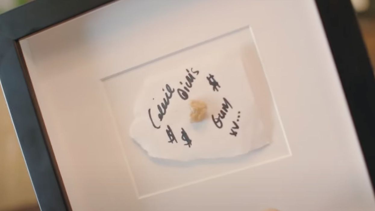 James Corden gifted Adele a framed piece of Celine Dion’s used chewing gum