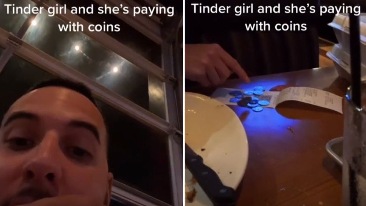 Man accused of shaming Tinder date after she paid for her share of meal with coins
