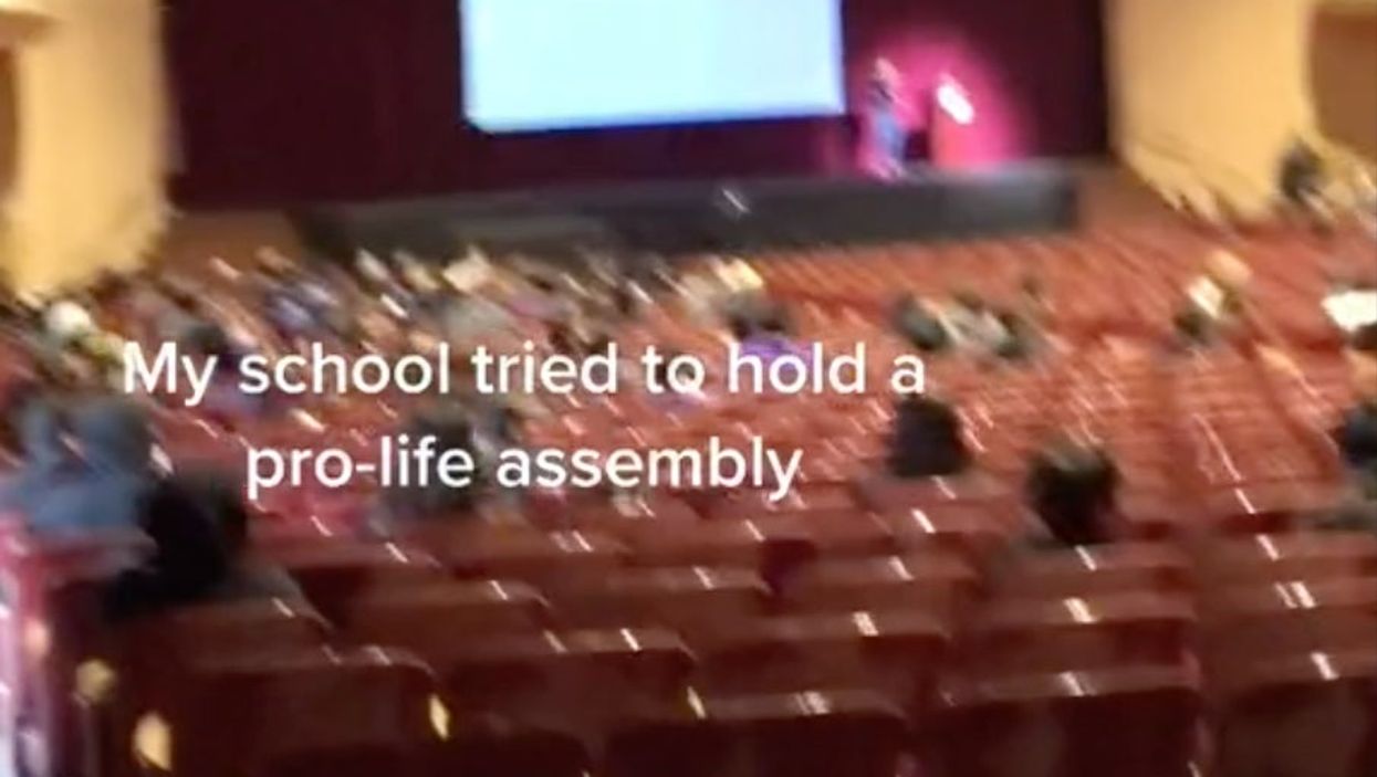 Students walkout after school attempts to hold an anti-abortion assembly