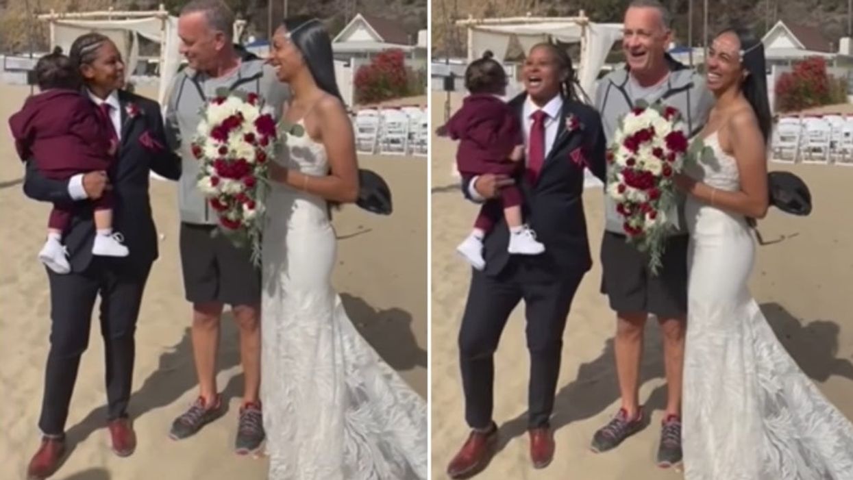 Tom Hanks again proves why he’s everyone’s favourite celeb after gatecrashing wedding and posing for pictures