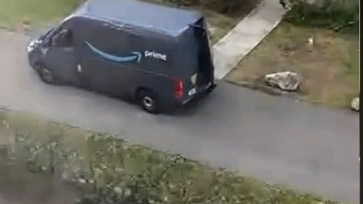 Amazon driver fired after video of woman leaving his van goes viral