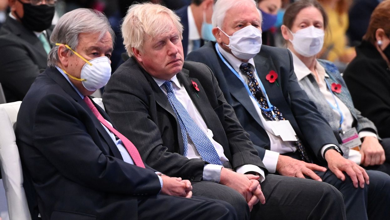 Photo of Boris Johnson maskless and with his eyes closed next to David Attenborough causes uproar
