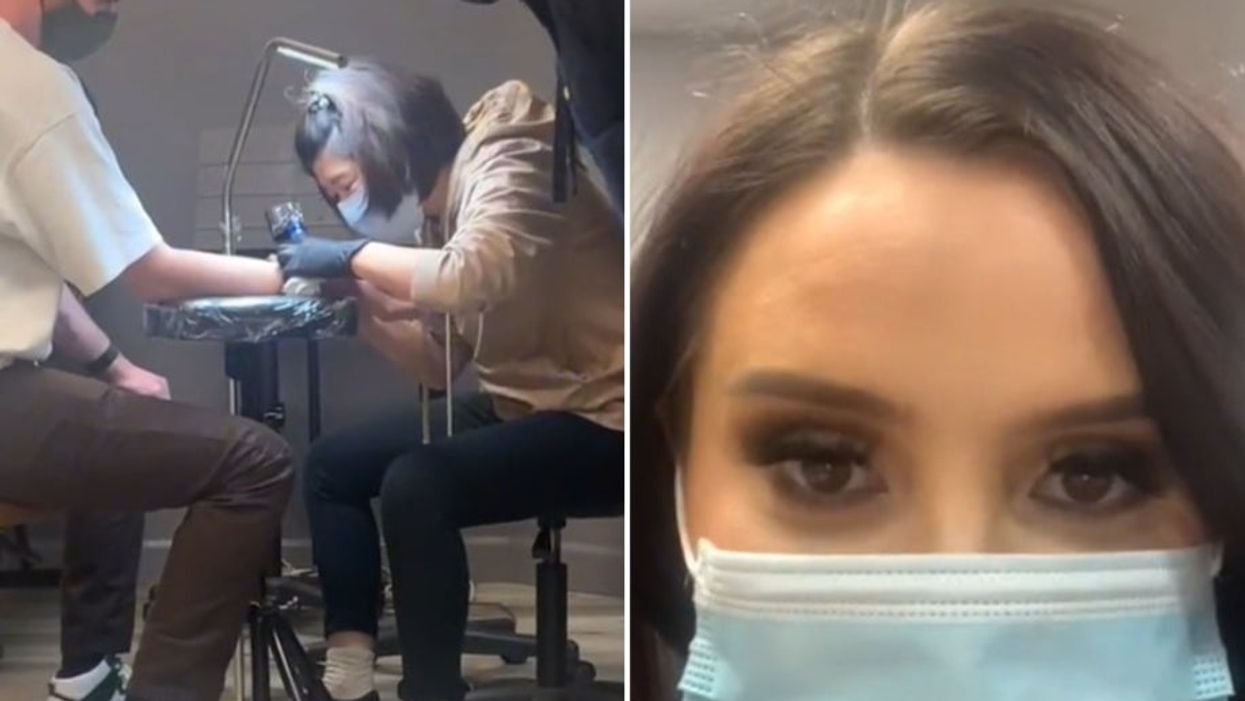 Woman says she got cheating ex-boyfriend to tattoo her name onto his arm - then immediately ghosted him