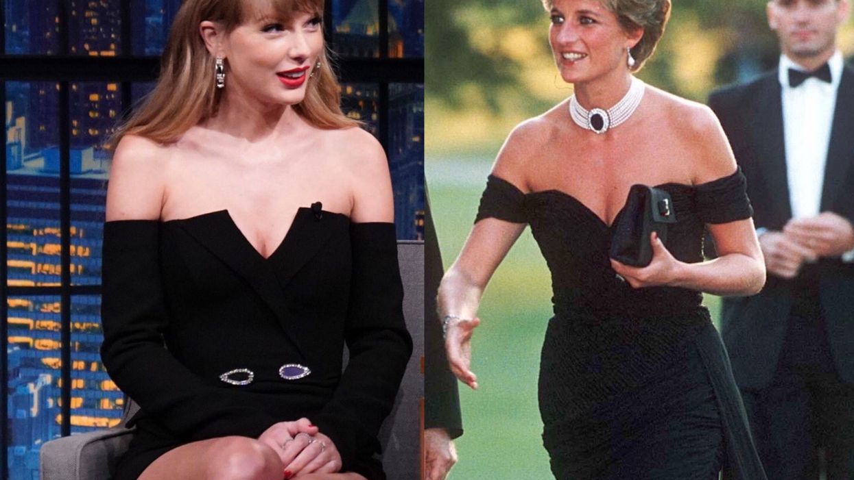 Taylor Swift's outfit compared to Princess Diana's iconic 'revenge' dress