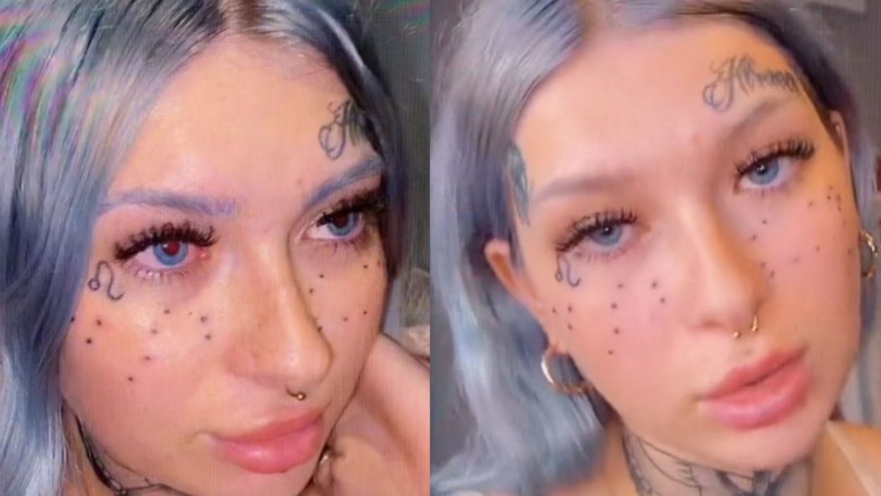 Woman goes viral on TikTok after tattooing her face and thinking it would ‘fade’