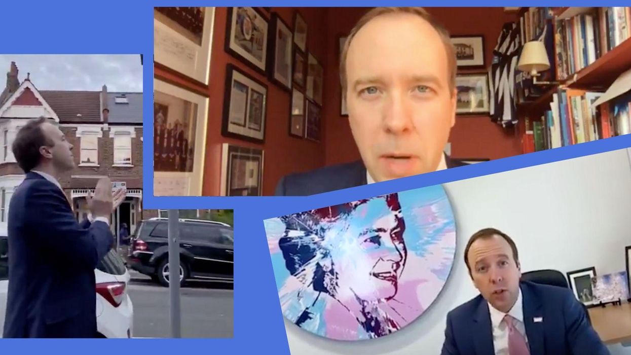 A study of the increasingly bizarre backgrounds of Matt Hancock's video briefings