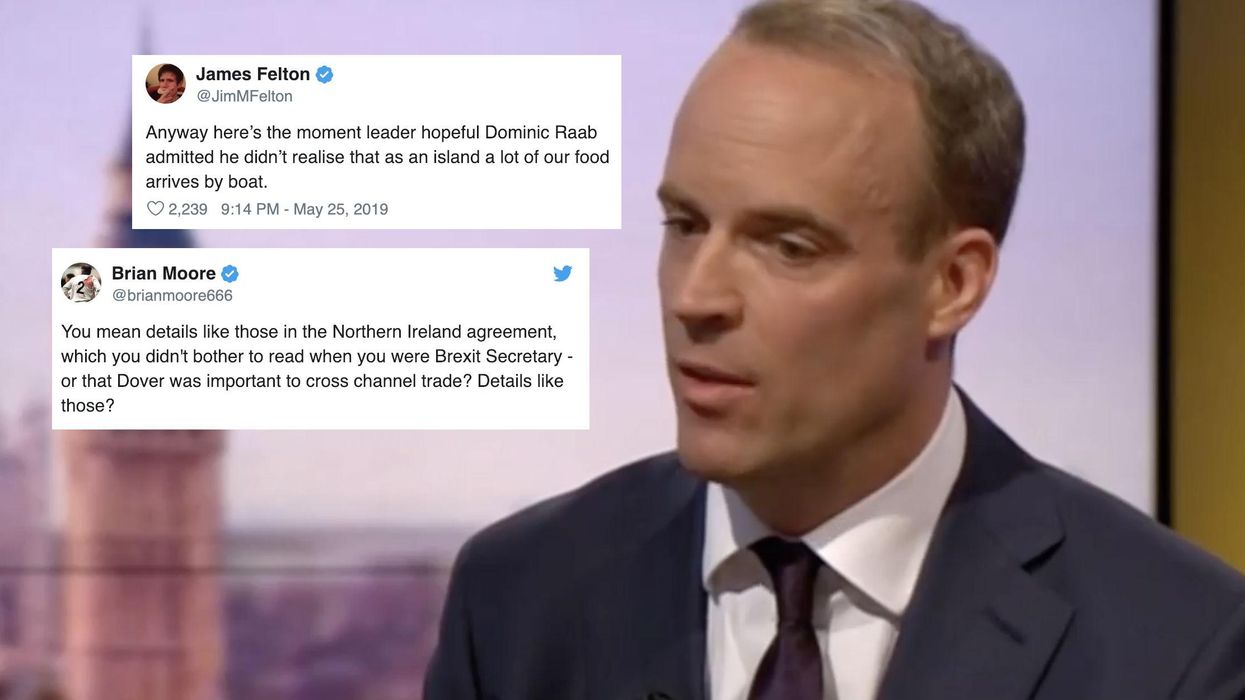 Dominic Raab claimed he was a 'details man' and people were quick to point out the obvious