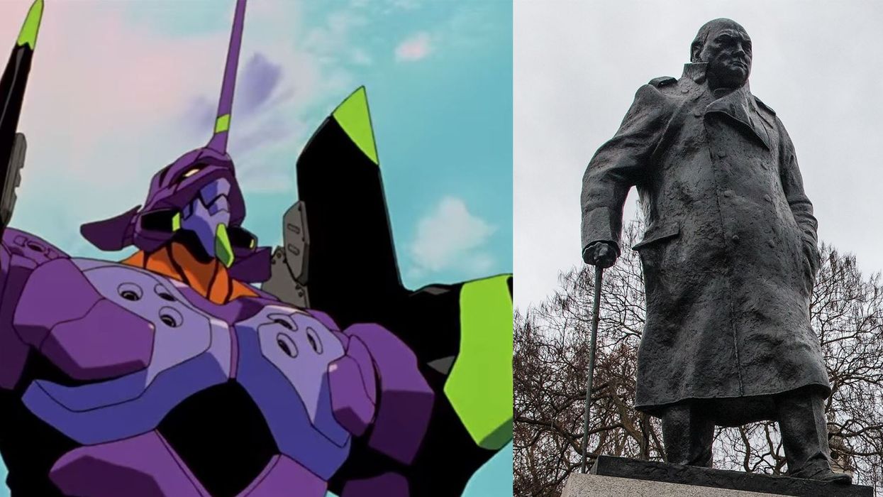 A petition is calling for Churchill's statue to be replaced with a giant anime robot