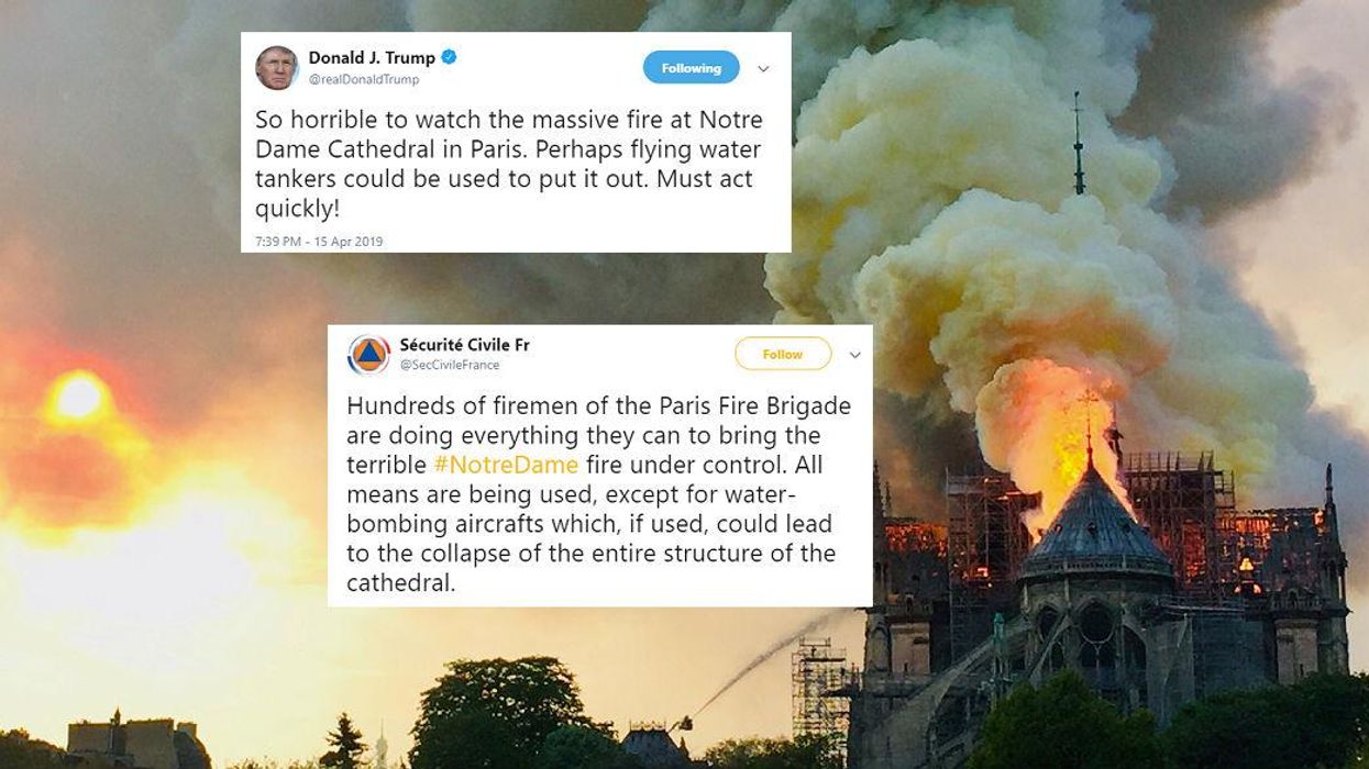 French officials respond to Trump's advice on how to put out the Notre Dame fire