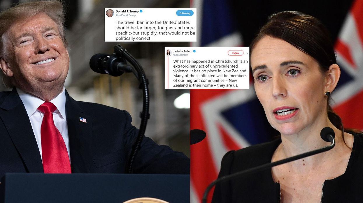 The difference between Jacinda Ardern and Donald Trump in two tweets