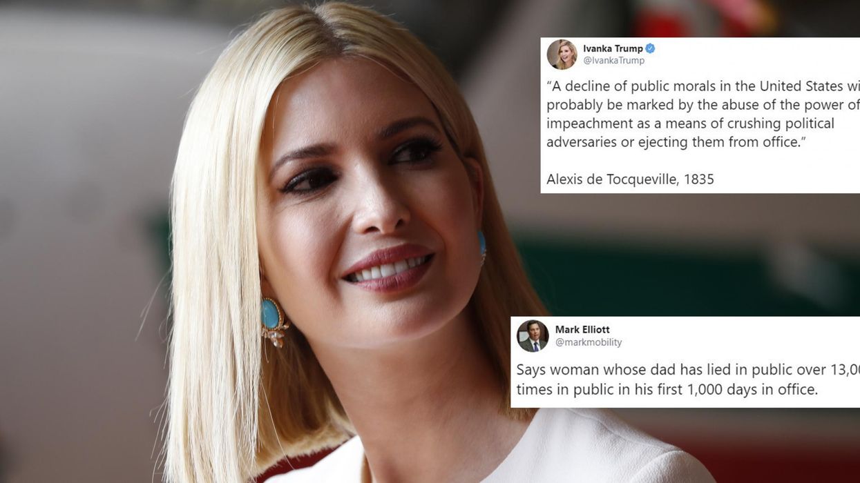Ivanka Trump ridiculed after sharing fake quote condemning impeachment hearings