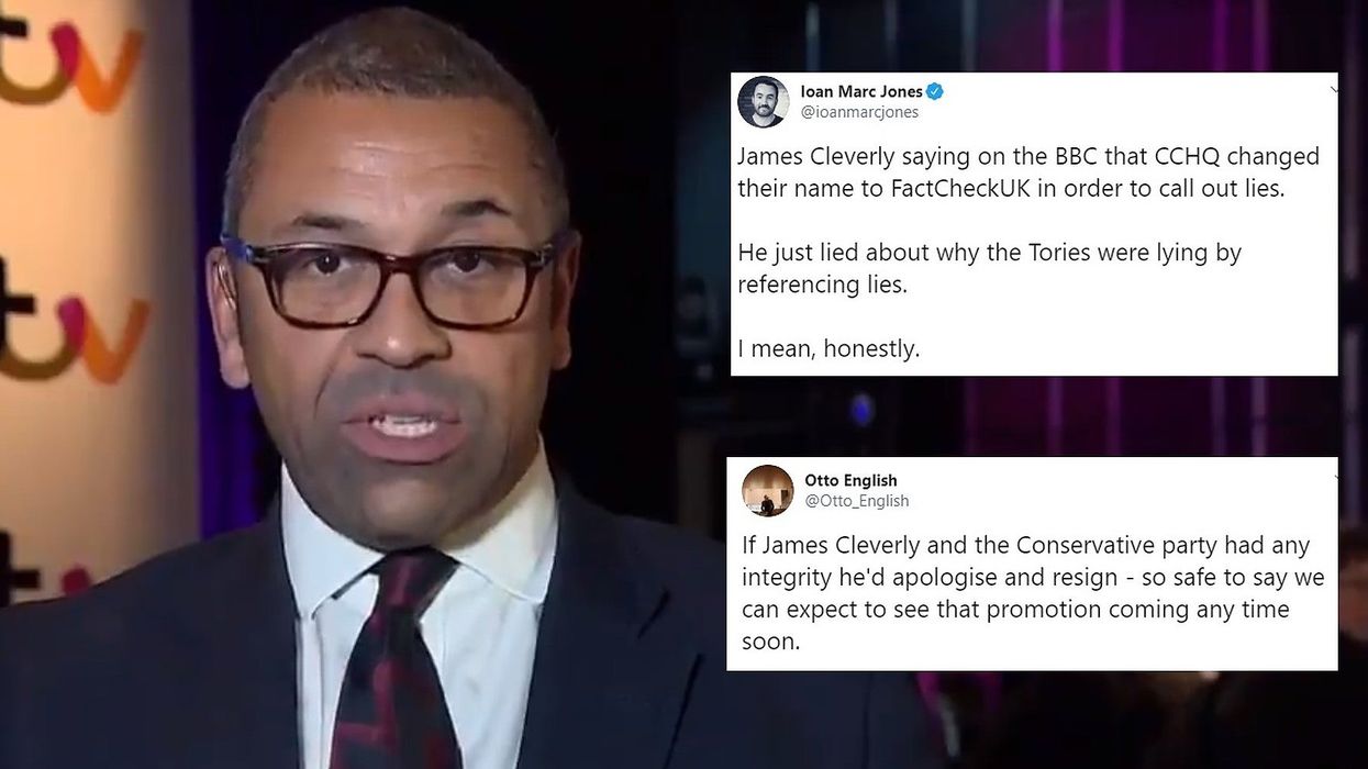 James Cleverly said the Tories changed their account to a ‘fact checker’ to stop Labour's 'lies'
