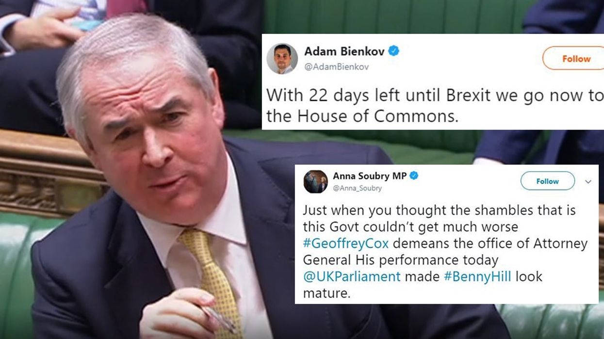 Brexit: Cabinet minister Geoffrey Cox joked about the contents of his 'codpiece' in the Commons