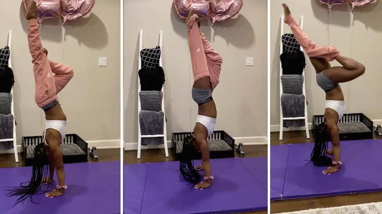 Gymnast Simone Biles creates a ‘handstand challenge’ that almost everyone finds impossible to do