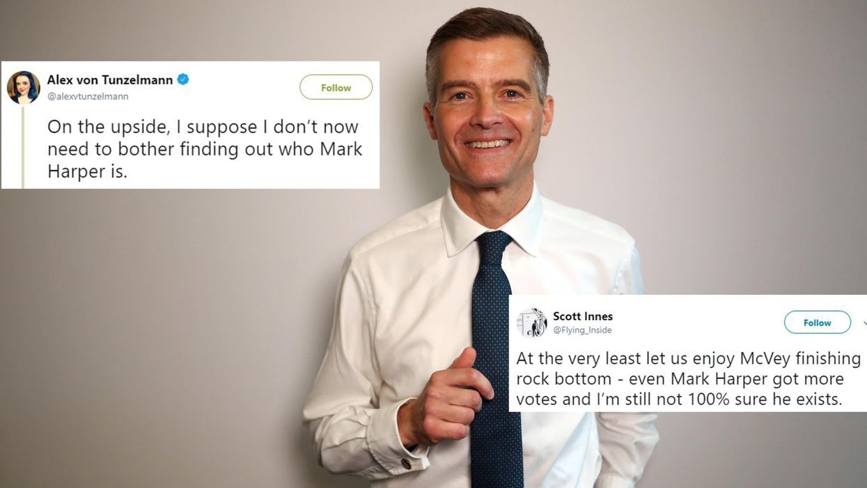 Mark Harper has been eliminated from the Tory leadership race and everyone is making the same joke