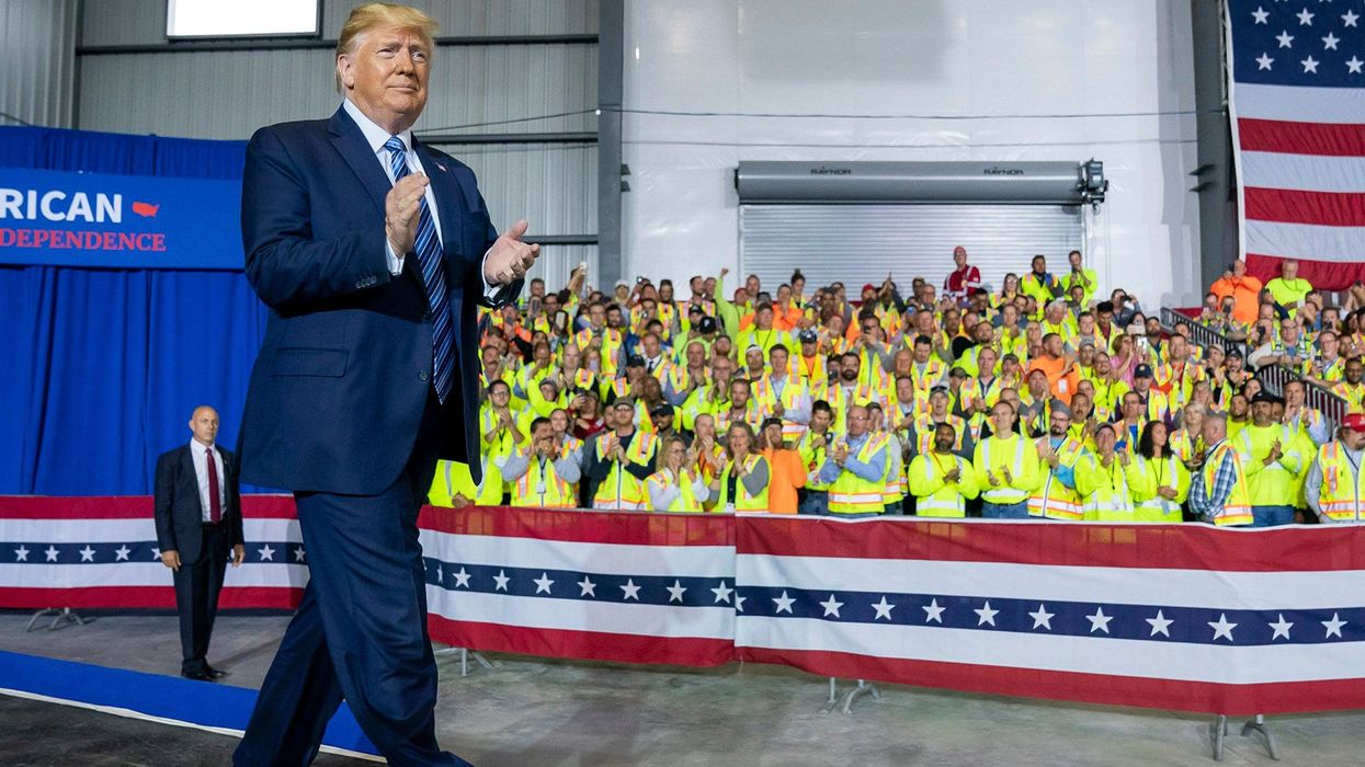 Trump's 'large' union crowd at Shell told they wouldn't get paid if they didn't show up