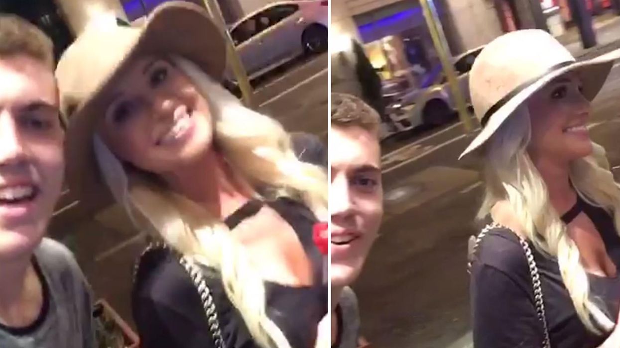 Man pretends to take a selfie with Tomi Lahren then asks 'how does it feel to be a racist piece of s***?'