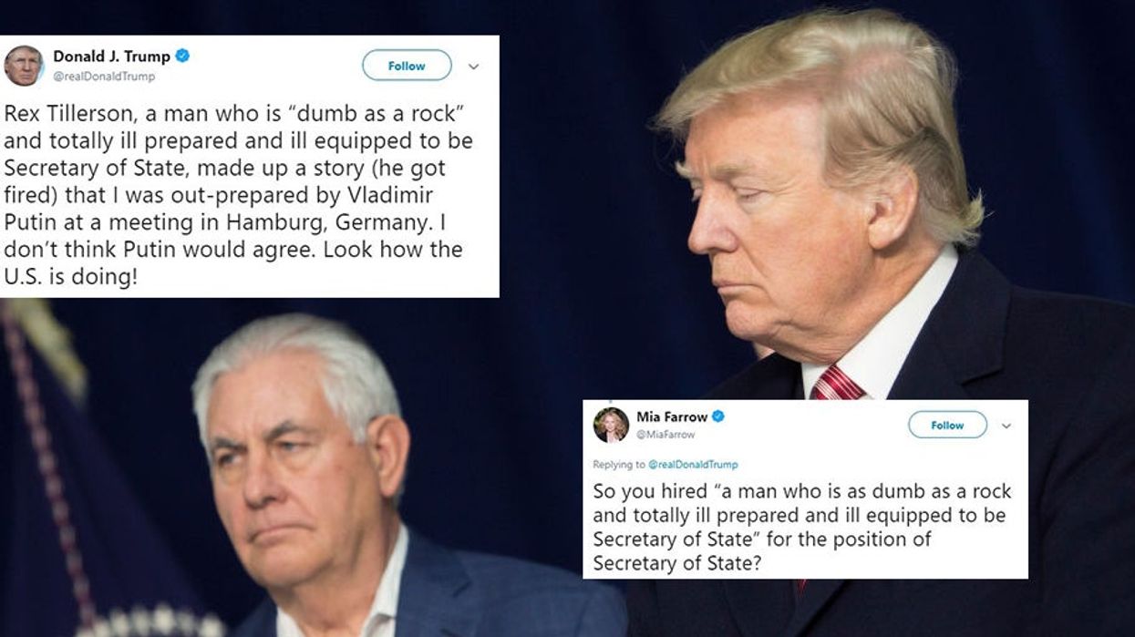 Trump owns himself after attempting to trash Rex Tillerson by calling him 'dumb as a rock'