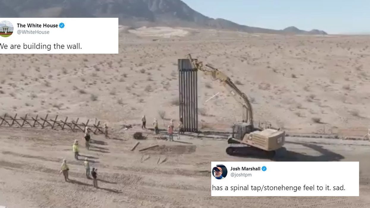 A video of Trump's border wall being constructed has been mercilessly mocked