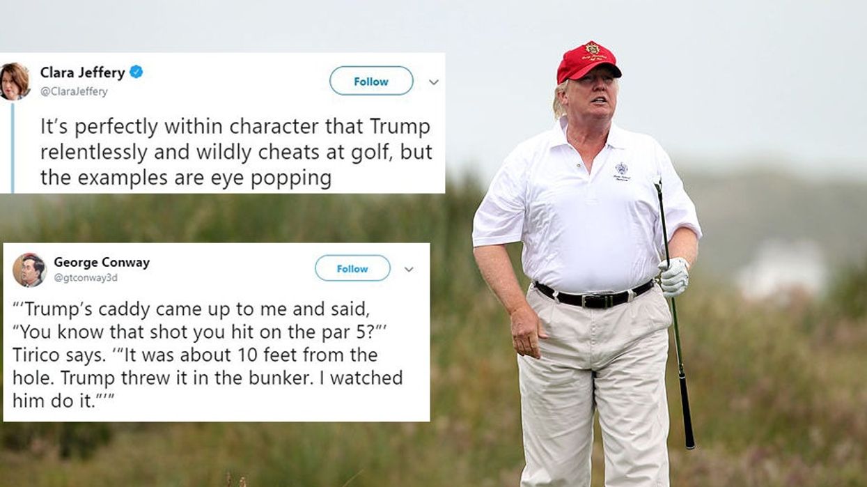 Trump accused of being a terrible golf cheat by a new book and people aren't surprised