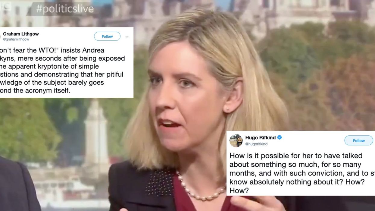 Brexiteer Andrea Jenkyns fails to answer simple question about WTO rules on live TV