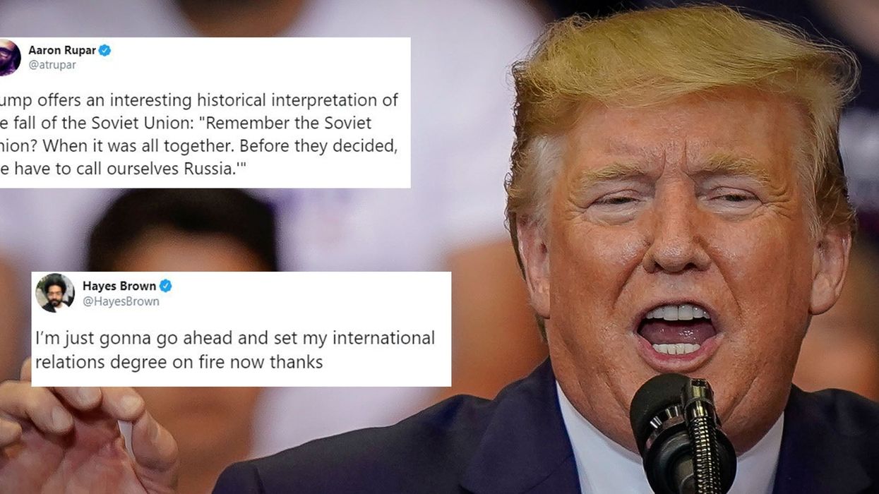 Trump claims that Russia willingly decided to change it's name in bizarre rant about the Soviet Union
