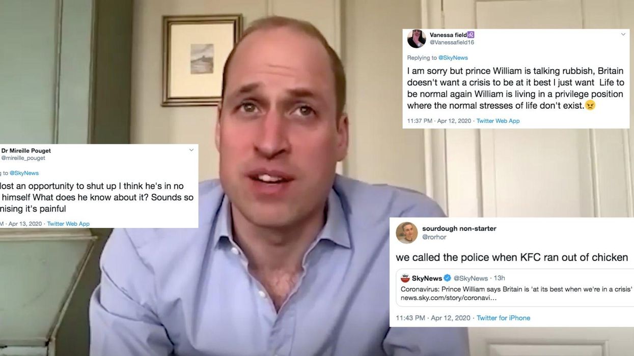 Prince William said Britain is at its best 'when we're in a crisis' but lots of people don't agree at all