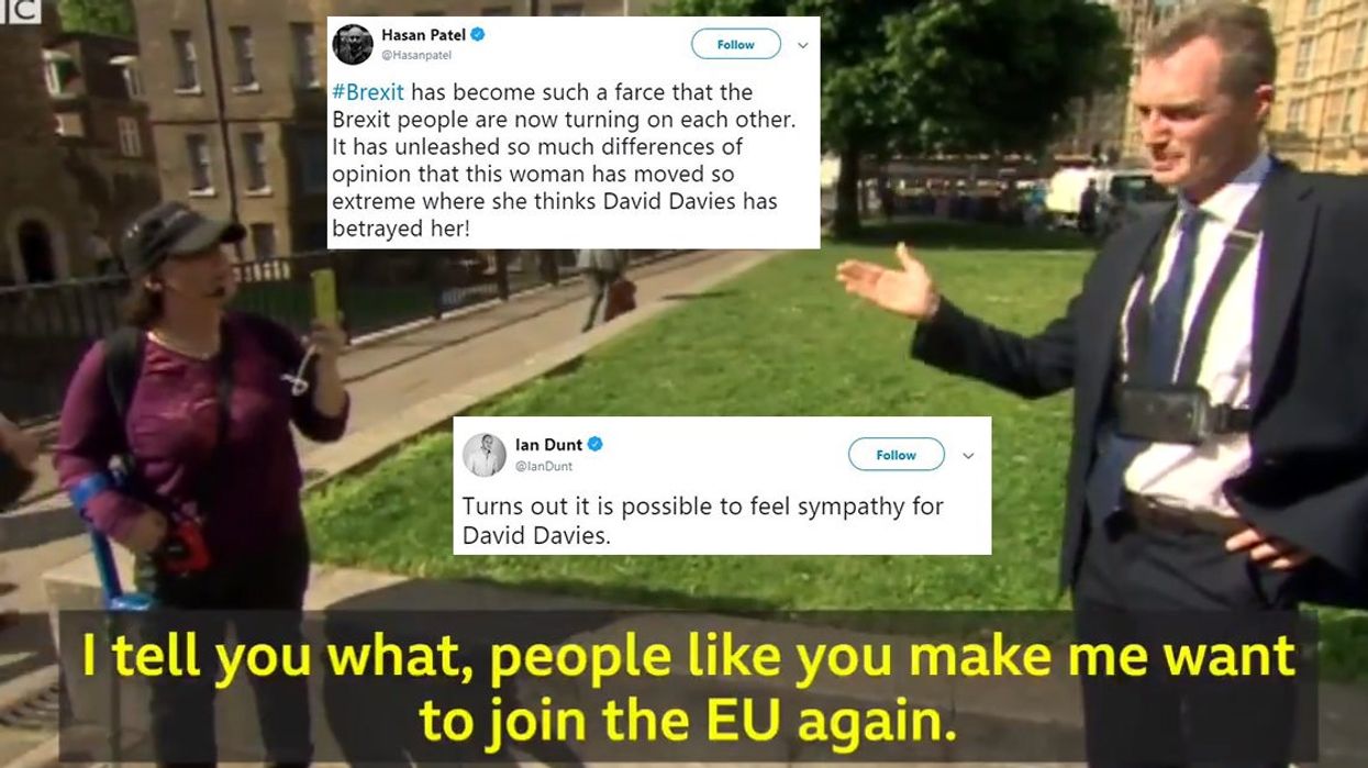 Brexiteer David Davies branded a 'liar' during bizarre exchange with pro-Leave campaigner