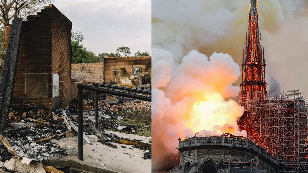 Black churches in Lousiana destroyed by ‘racist’ arsonist inundated with donations after Notre Dame fire