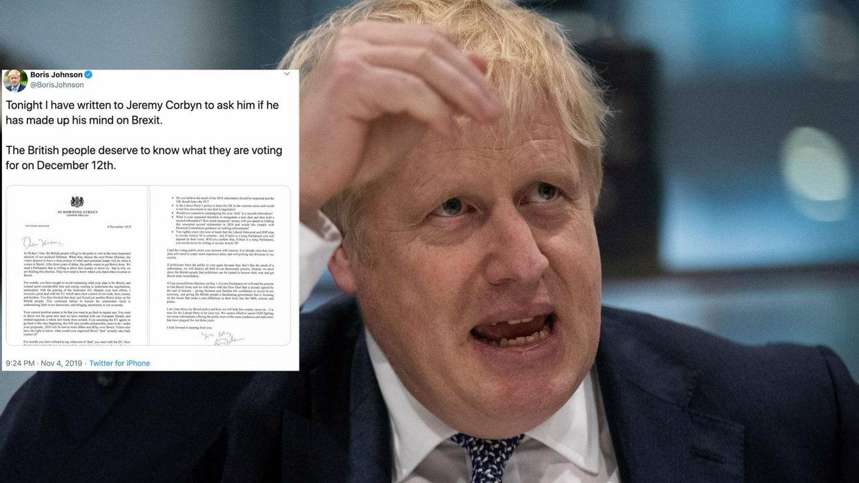 Boris Johnson wrote a letter to Jeremy Corbyn about Brexit and it's being mocked online