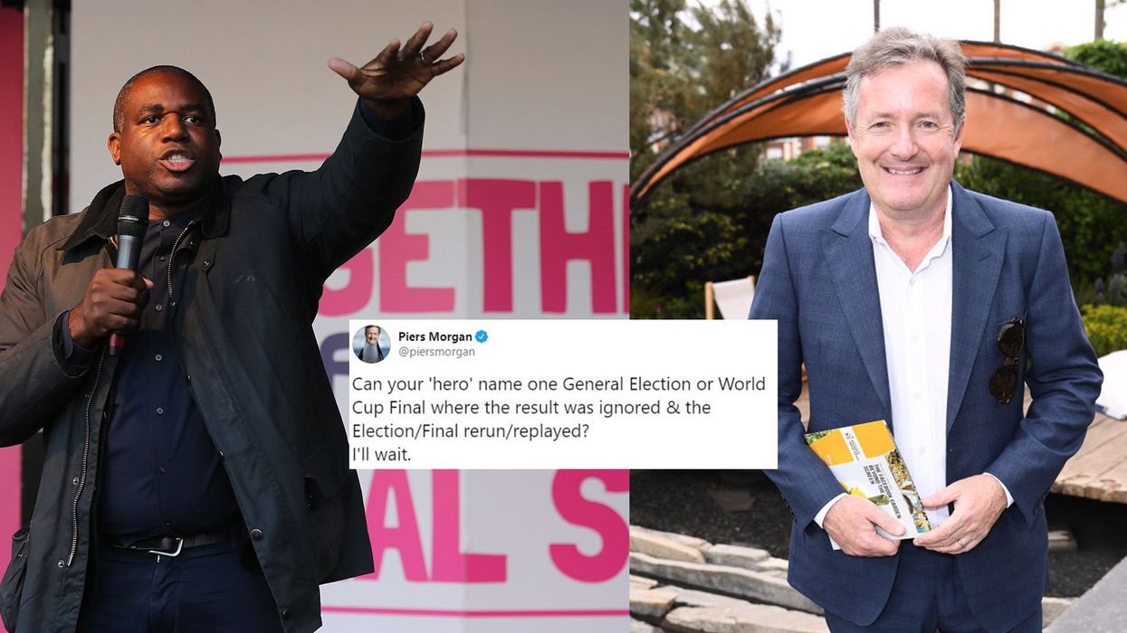 David Lammy uses football fact to shut down Piers Morgan's call against a final say on Brexit