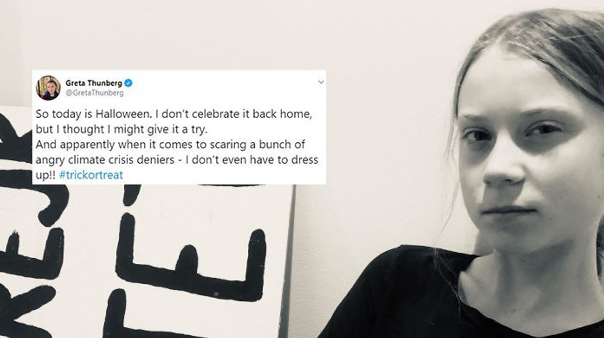 Greta Thunberg mocks climate change deniers with simple but brilliant Halloween costume