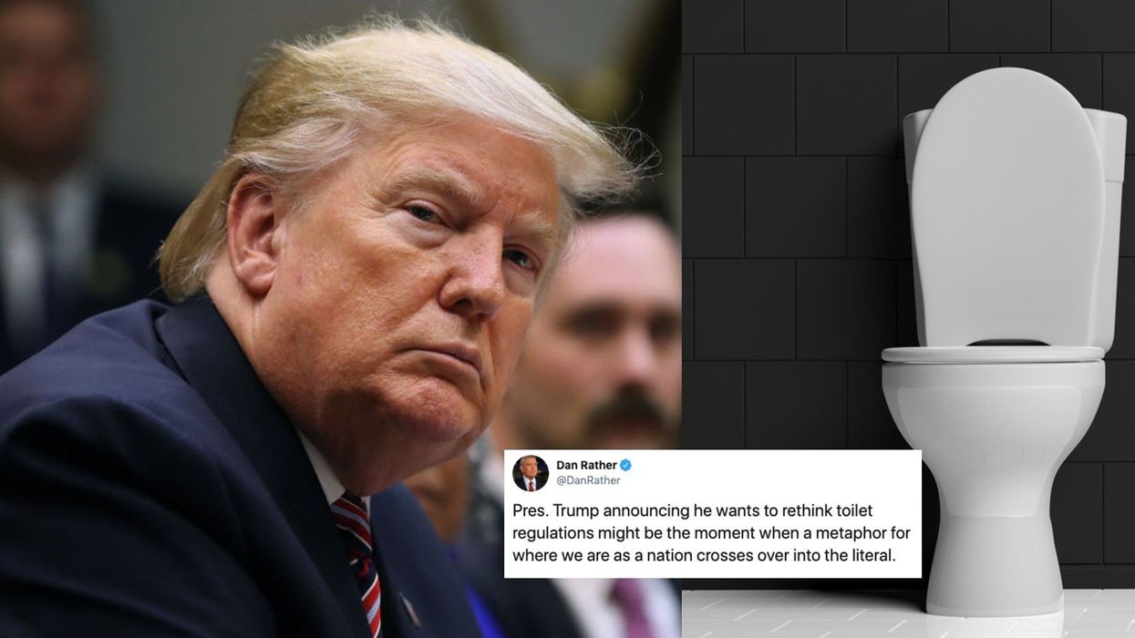 Trump mocked after making a bizarre claim about excessive toilet flushing