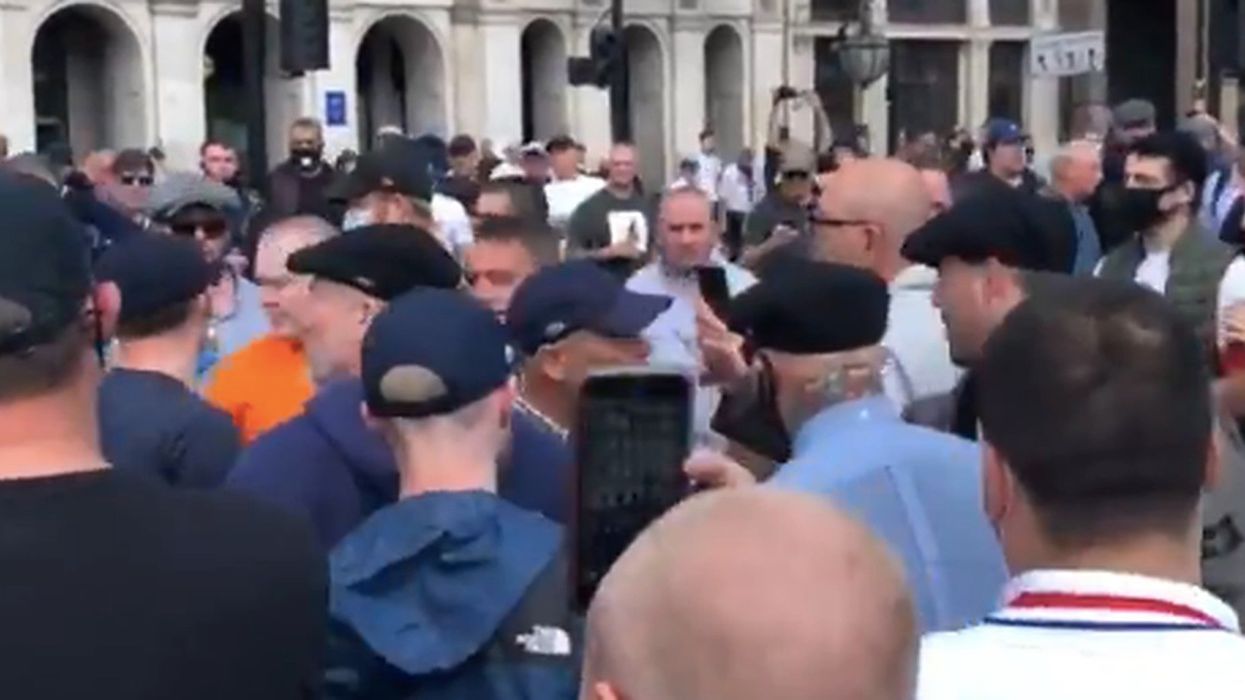 All Lives Matter and White Lives Matter protesters seen fighting over 'who is more racist' in bizarre clip