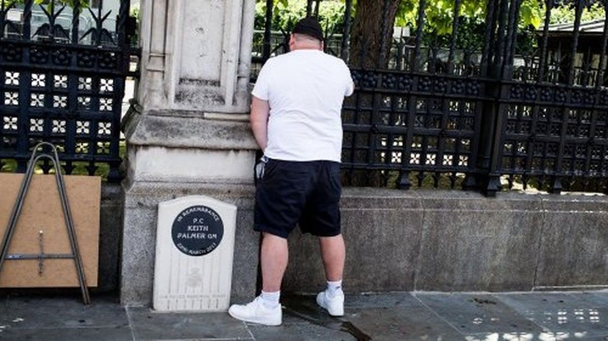 Fury as man urinates next to memorial of murdered police officer PC Palmer as far-right protests intensify