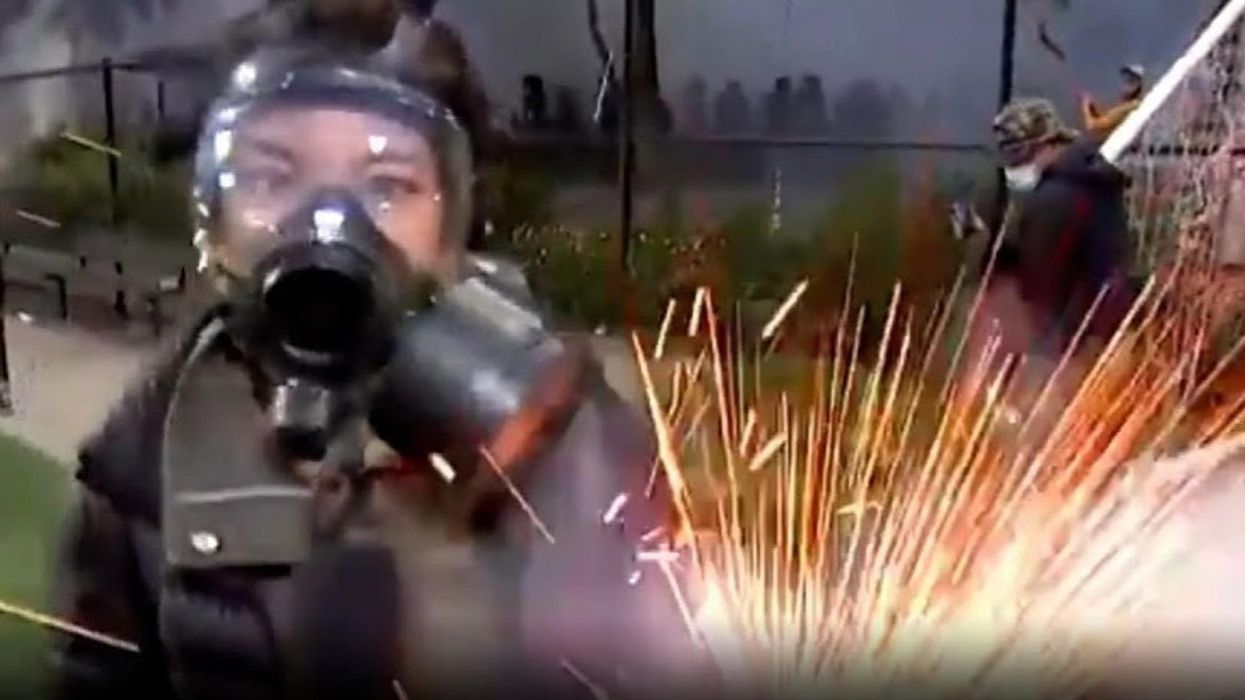 Reporter hit with police tear gas canister live on air while reporting from George Floyd protest in Seattle