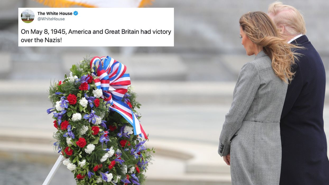 Trump criticised for VE Day video which claims the US and UK achieved victory over Nazi Germany