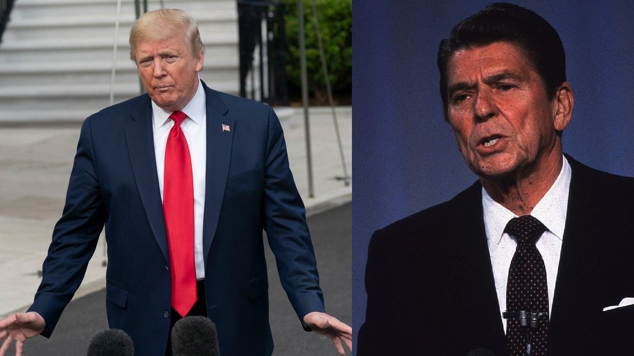 Trump criticises Republicans for stealing a Reagan campaign slogan despite him having already done the same
