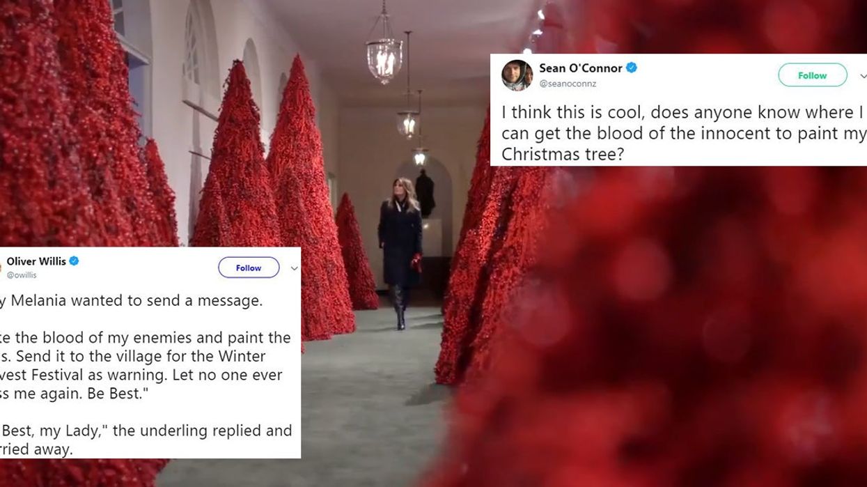 Melania Trump's White House Christmas decorations are terrifying people