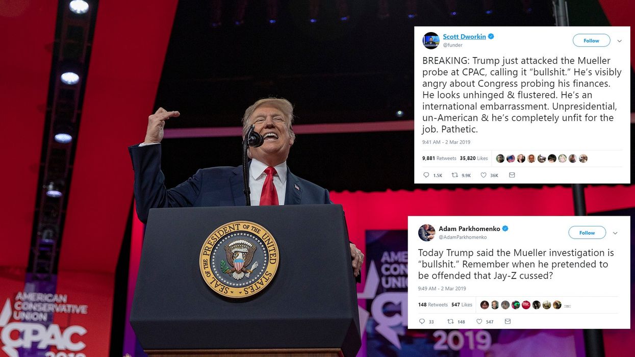 Trump called the Russia investigation 'bulls***' during his bizarre CPAC speech