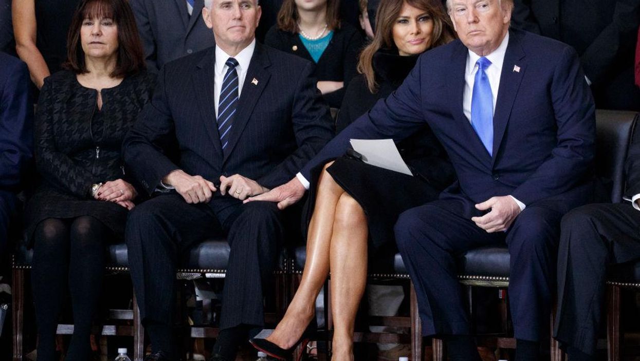 This may be most awkward picture of Donald and Melania yet
