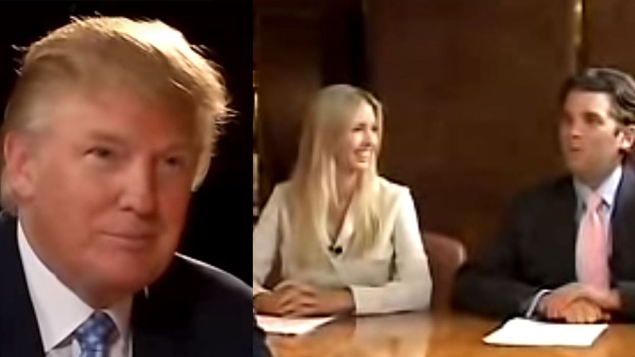 Trump once interviewed Ivanka and Donald Jr about how great they thought he was and it is seriously weird