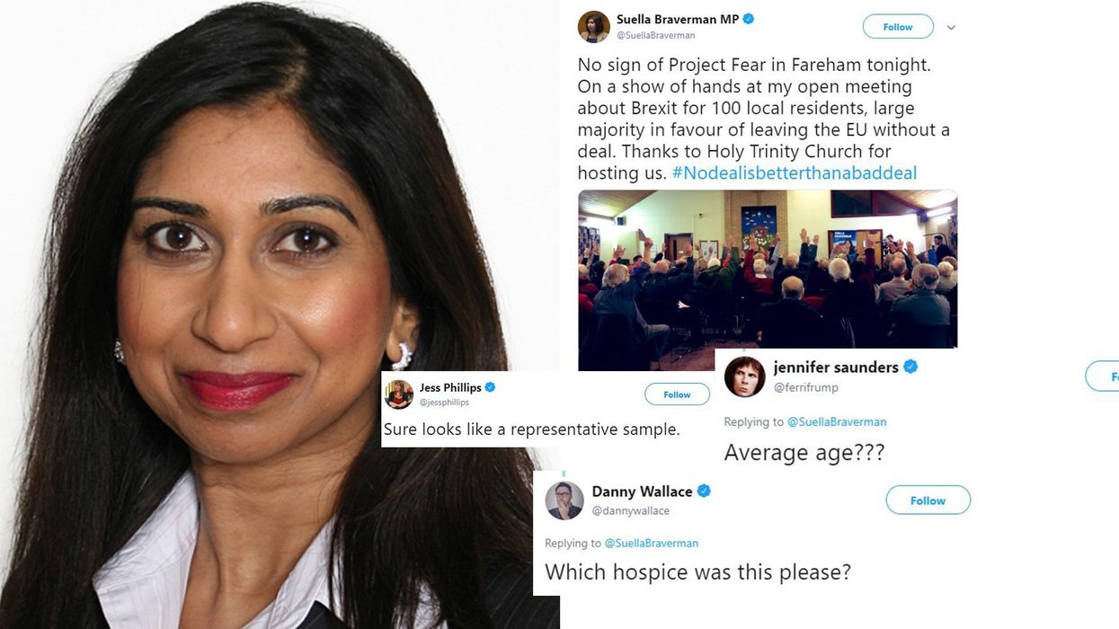 Brexit-backing MP mocked on Twitter after sharing photo of constituents who support no-deal