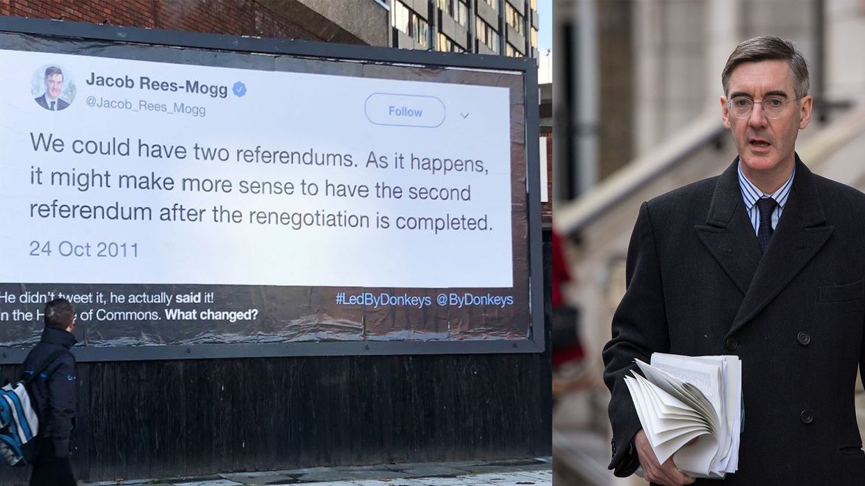 Jacob Rees-Mogg calls billboard featuring his quote on a second referendum 'fundamentally dishonest'
