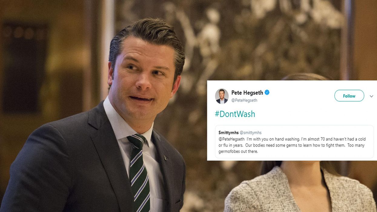 Fox News host Pete Hegseth says he doesn’t wash his hands because germs are ‘not real’