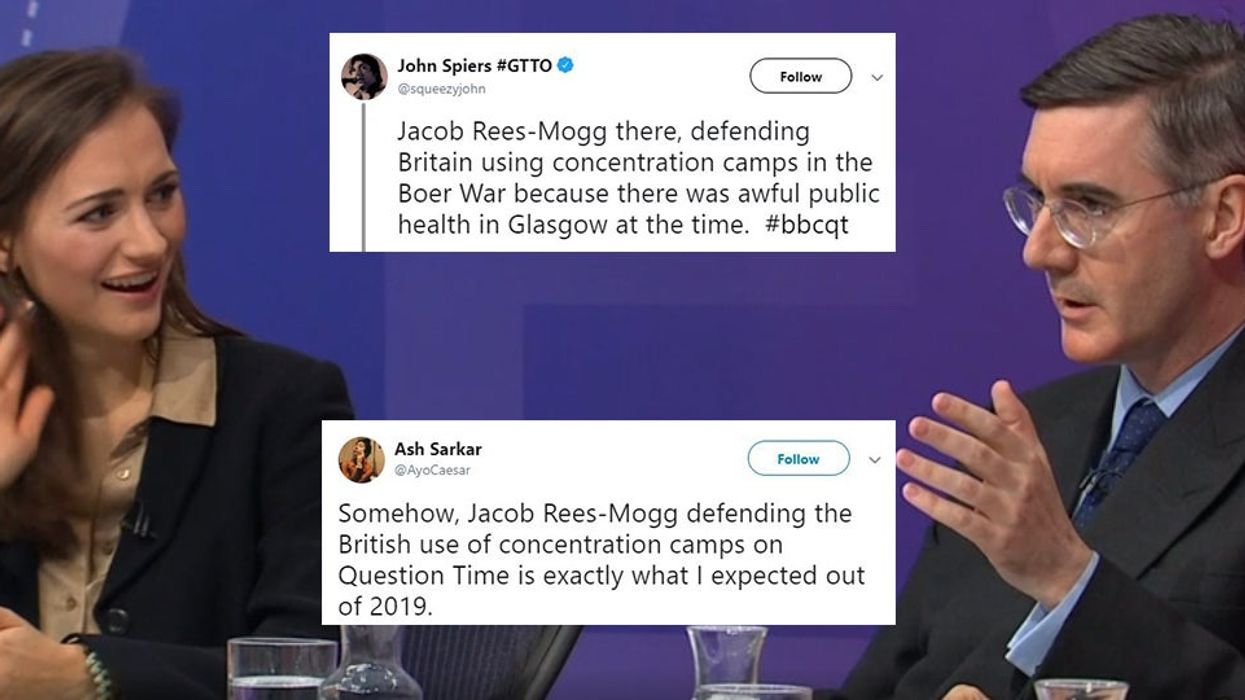 Question Time: Jacob Rees-Mogg accused of justifying concentration camps during the Boer War