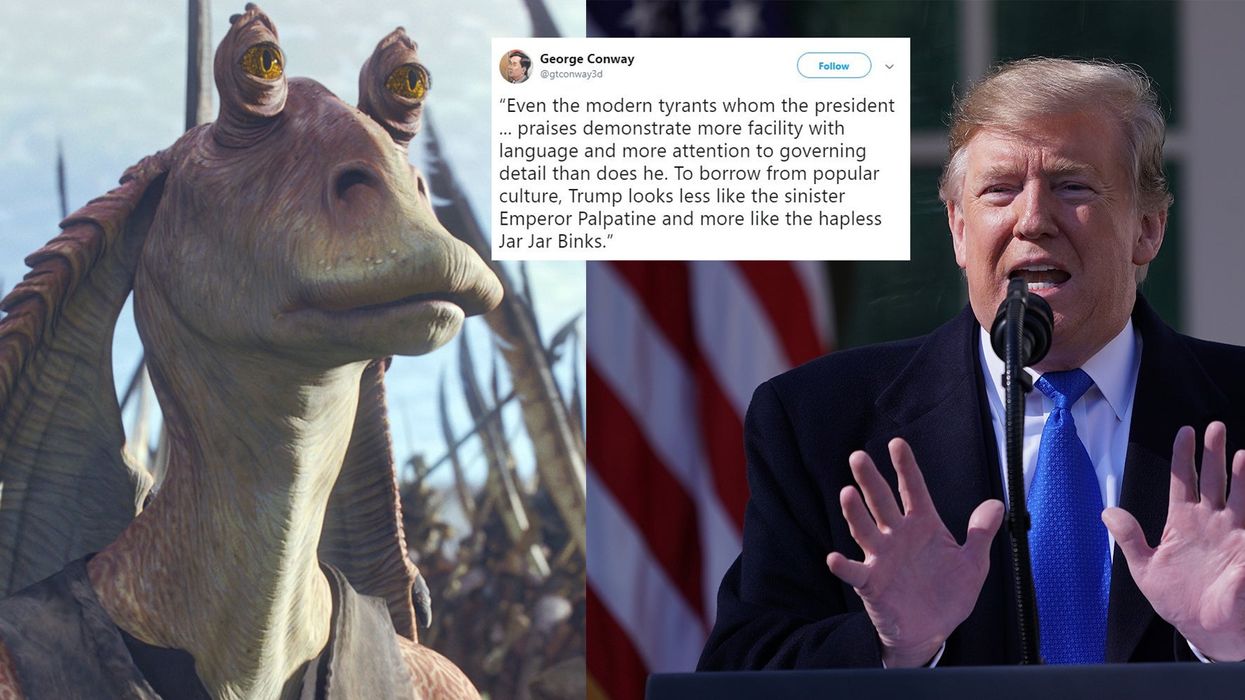 Kellyanne Conway's husband quotes article comparing Trump to Jar Jar Binks from Star Wars